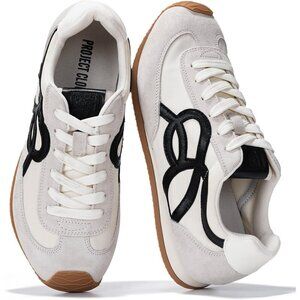 Women's White Memory Foam Shoes Lightweight Nonslip Walking Comfort Sneakers